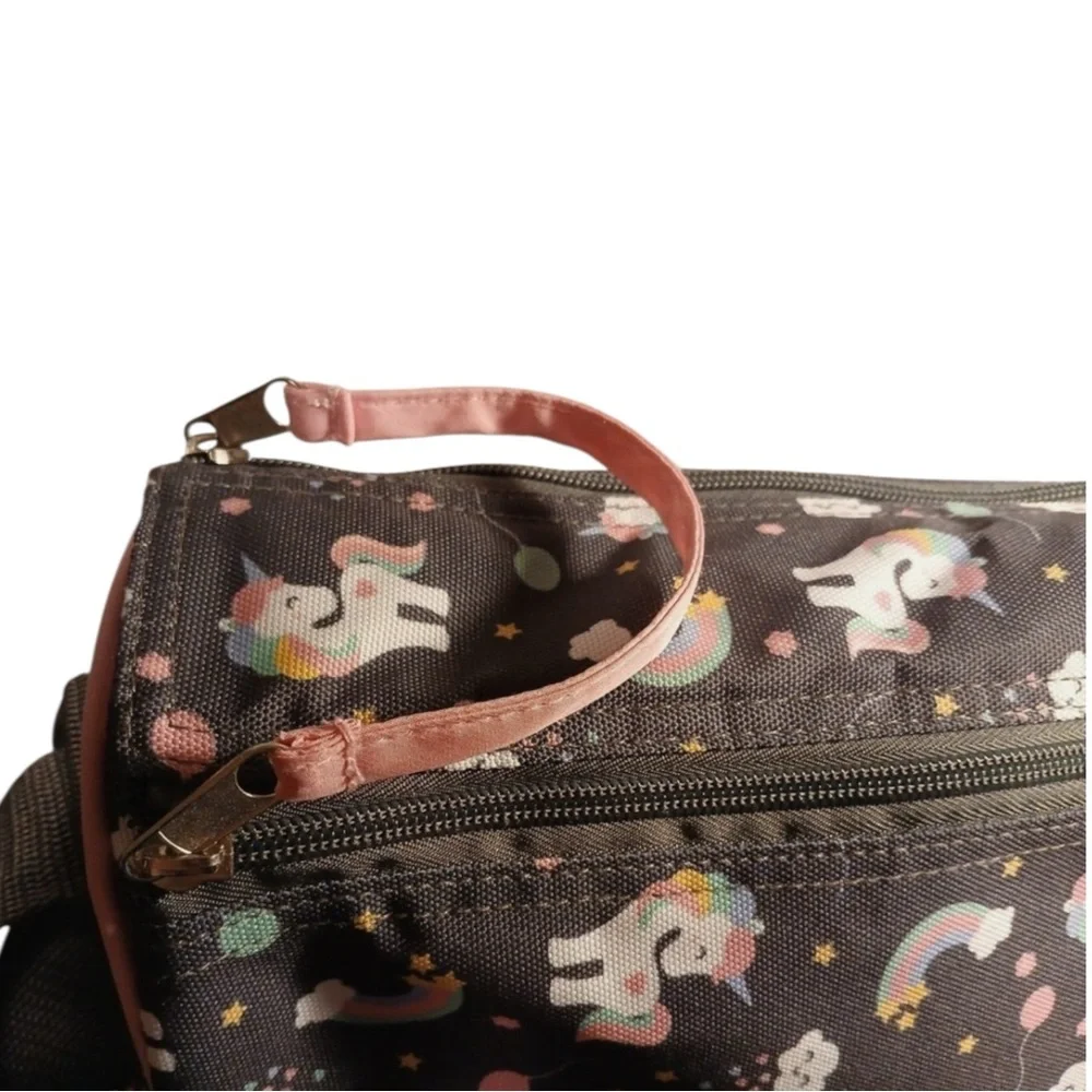 BABY BOOM Unicorn Diaper Bag - Pink and Gray -- Designed for GIRL -- NWT